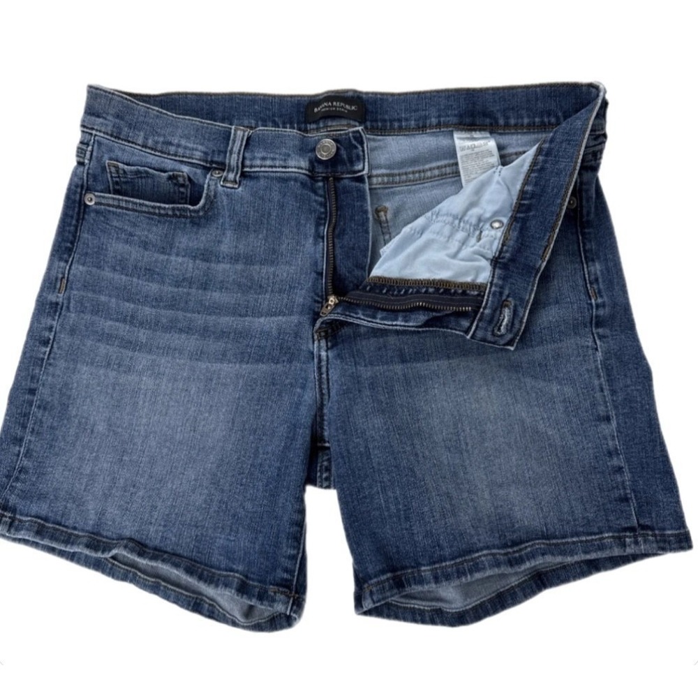 Banana Republic Denim Shorts Women 29 Blue Premium Denim Stretch Medium Wash - Picture 4 of 14